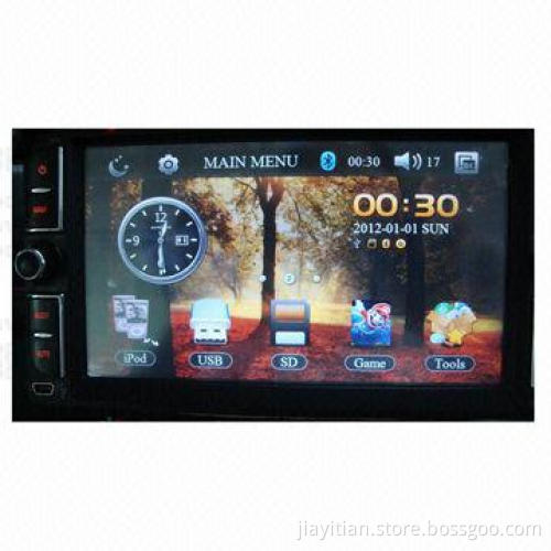 Universal Car DVD Player with 6.2-inch TFT Touch Screen, Supports BT/TV/GPS/iPod Functions